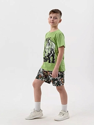 Детская пижама с шортами "Носорог" короткий рукав
