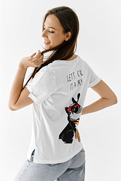 Женская футболка 8252 Белая
