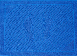 Полотенце-коврик Туркмения Ножки 700гр/м2 Синий