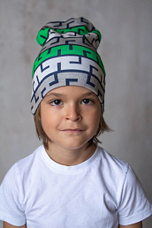 Детская шапка Зигзаг-Зеленый