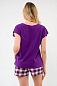 Костюм из футболки и шорт из кулирки Алиса / Фиолетовый